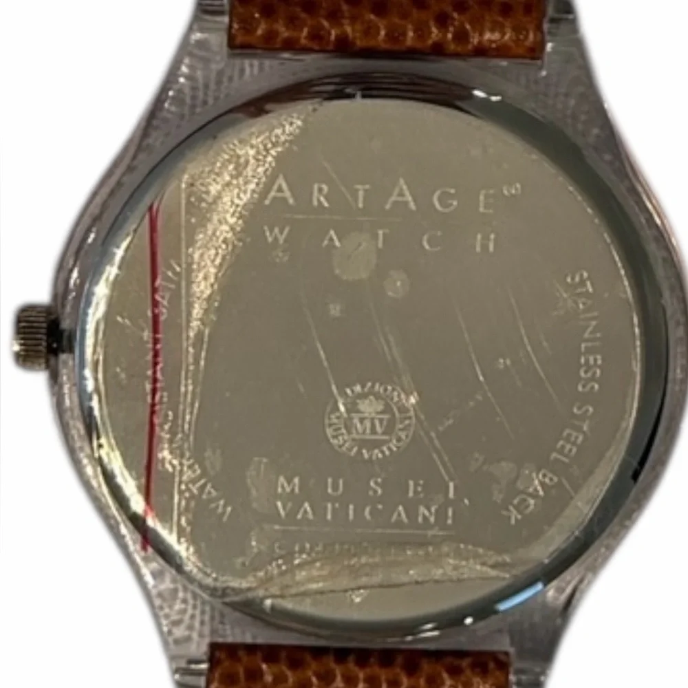Vatican Museum Vera Pelle Women's Souvenir Watch Featuring‎ Angel Raphael NWT